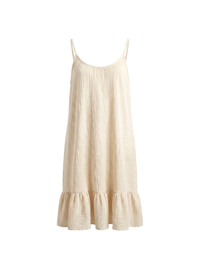 Dresses APLA Taf Shiny Mini Strap Dress Ecru O/S / Ecru Apoella