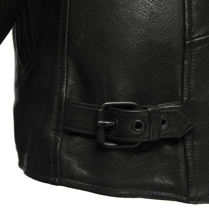 Additional view of the Eagle Leather Tall Night Rider jacket showing the action back and upper back vent
