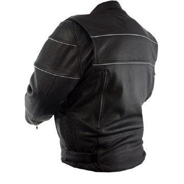 Additional view of the Eagle Leather Tall Reflective jacket showing the removable full-sleeve zip-out liner