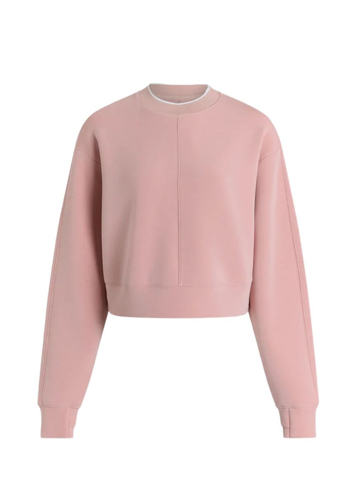 Sweater Varley Tasmin Cropped Sweater Zephyr Mauve Apoella