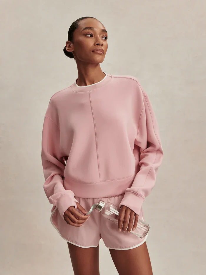 Sweater Varley Tasmin Cropped Sweater Zephyr Mauve Apoella