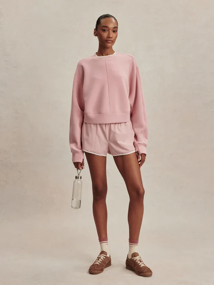 Sweater Varley Tasmin Cropped Sweater Zephyr Mauve Apoella
