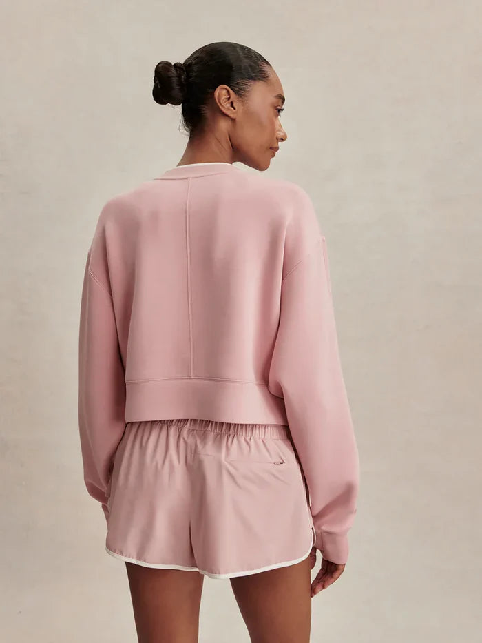 Sweater Varley Tasmin Cropped Sweater Zephyr Mauve Apoella