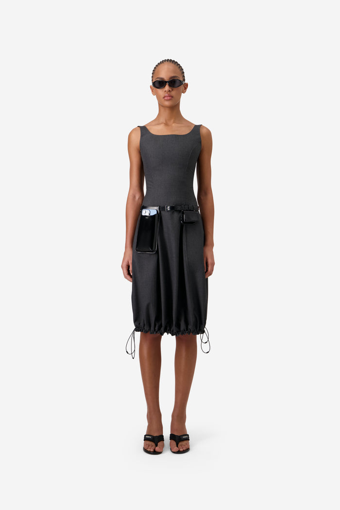 Technical Tailored Balloon Dress