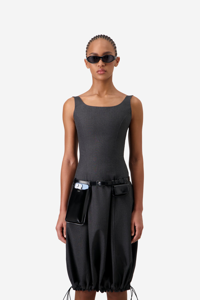 Technical Tailored Balloon Dress