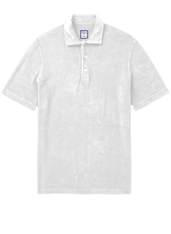 Polos Fedeli Terry Button Polo White Apoella