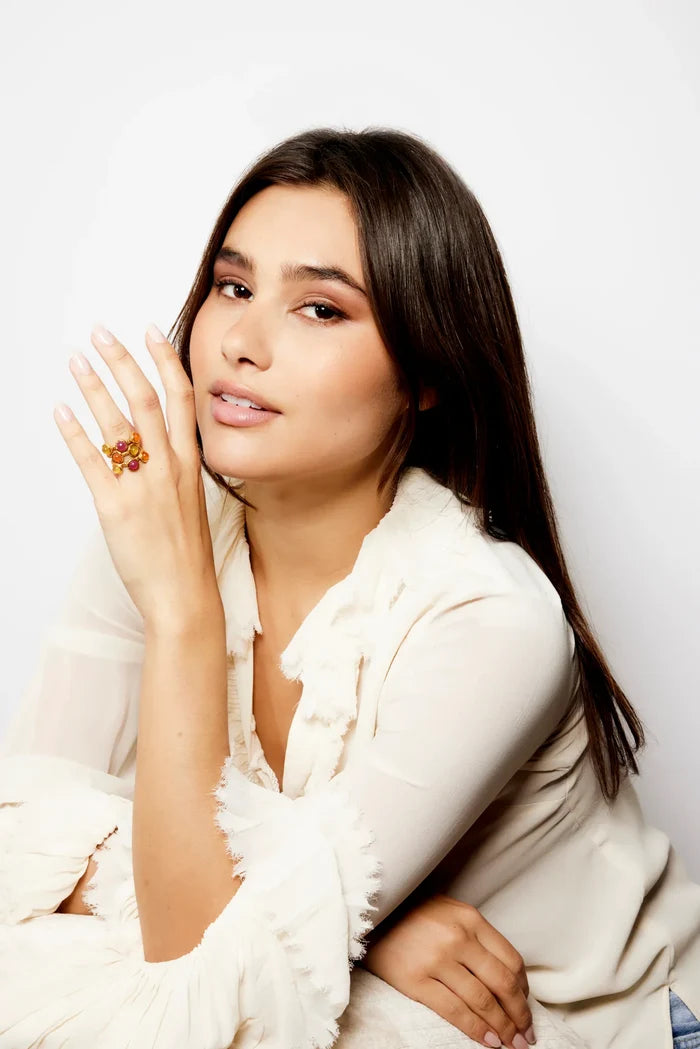 Rings Sylvia Toledano Thalita Stones Ring Multi O/S Apoella