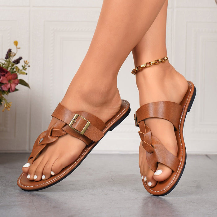 Toe Loop Flats Sandals - Allen Fitness | Running Shoes, Leggings & Activewear UK