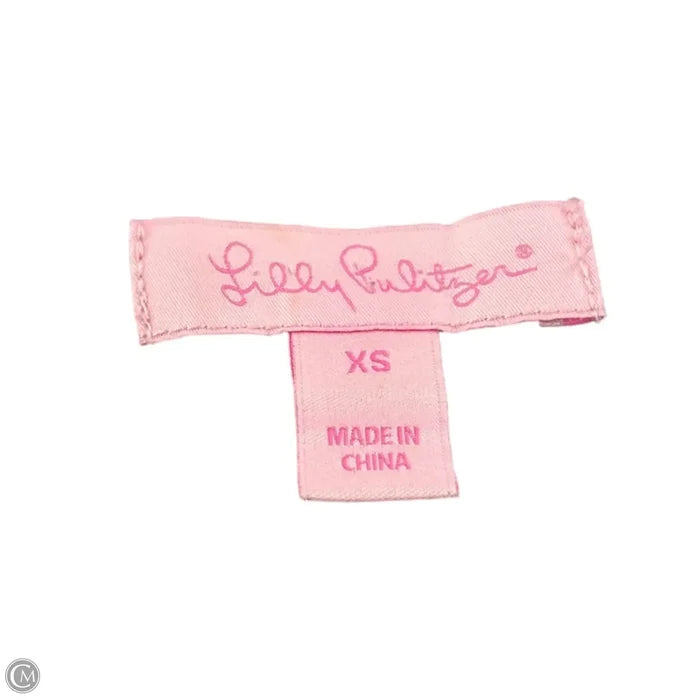 Top 3/4 Sleeve Designer By Lilly Pulitzer In Black & Gold, Size: Xs
