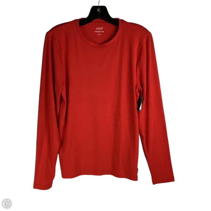 Top Long Sleeve Basic By J. Crew In Red, Size: L