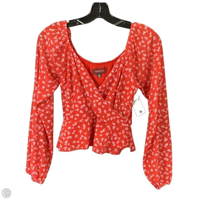 Top Long Sleeve By 4s13nna In Red, Size: Xs