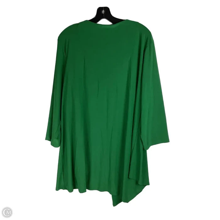 Top Long Sleeve By Cato In Green, Size: 1x (18/20)
