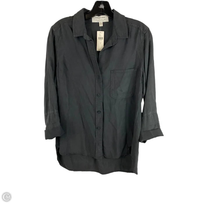 Top Long Sleeve By Cloth & Stone In Grey, Size: S