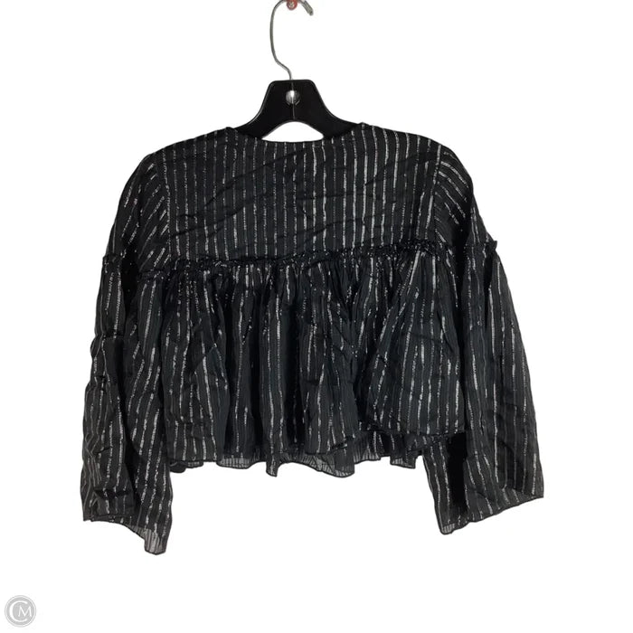 Top Long Sleeve By Clothes Mentor In Black, Size: M