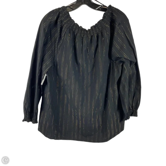 Top Long Sleeve By Crown And Ivy In Black, Size: Xl