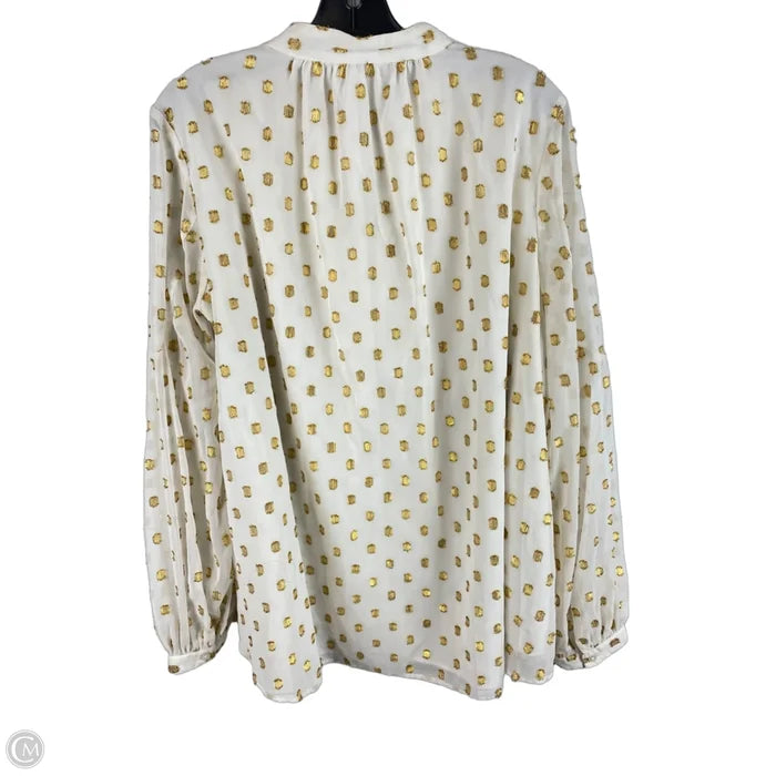 Top Long Sleeve By Crown And Ivy In White, Size: Xl