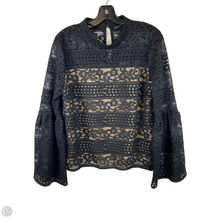 Top Long Sleeve By English Factory In Black, Size: L