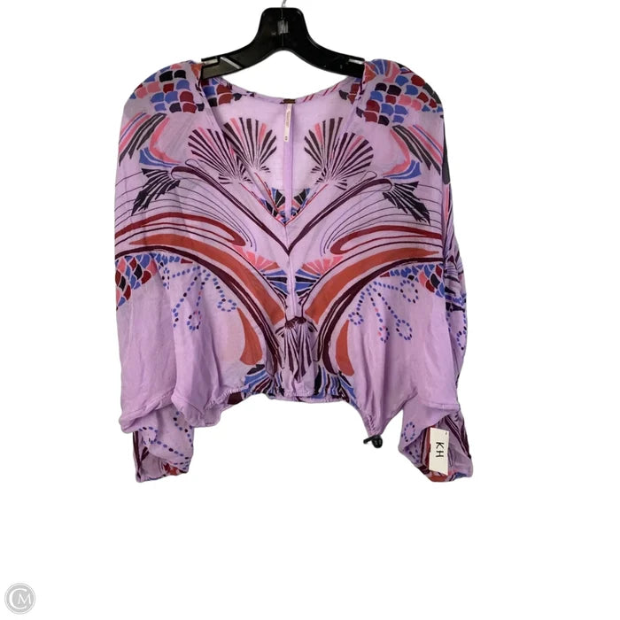 Top Long Sleeve By Free People In Purple, Size: Xs