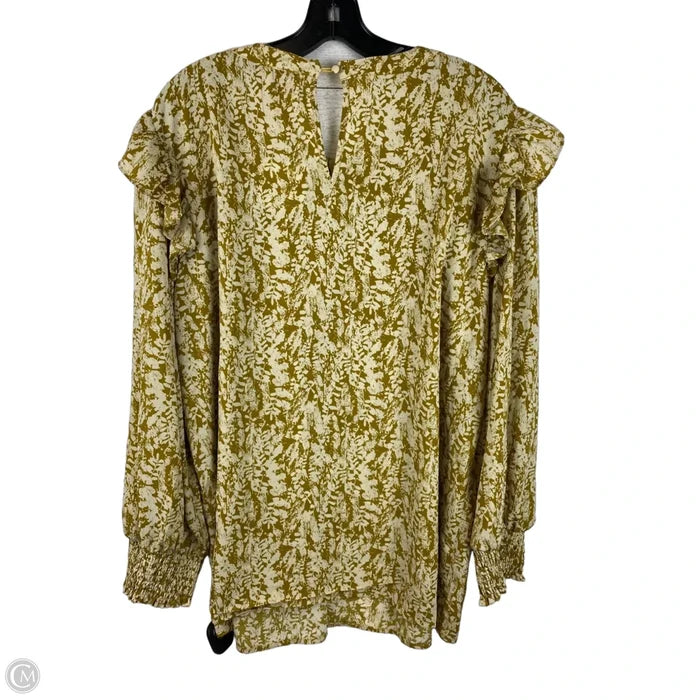 Top Long Sleeve By Hayden La In Green, Size: 1x
