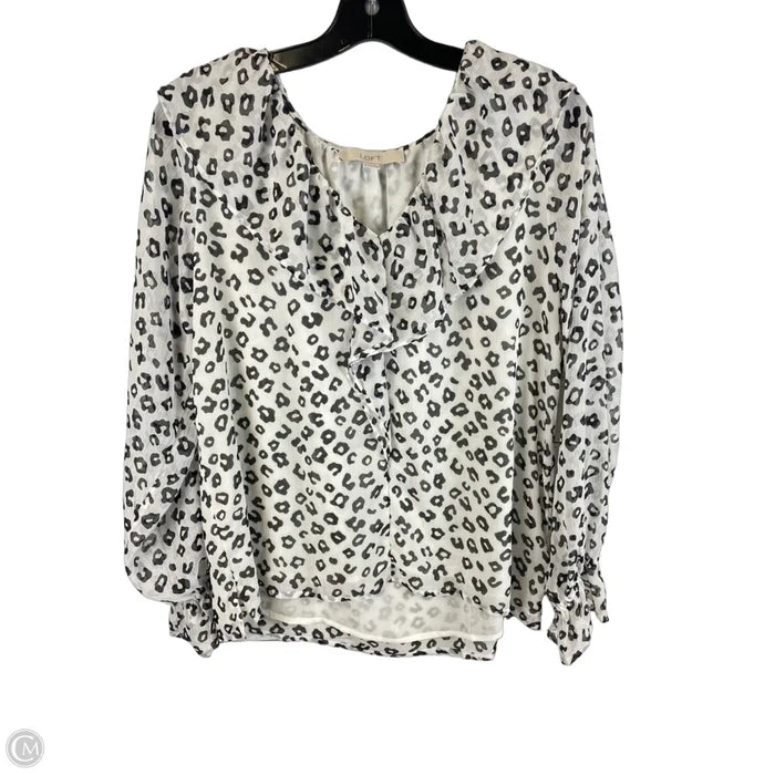 Top Long Sleeve By Loft In White, Size: M