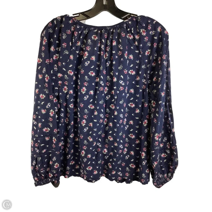 Top Long Sleeve By Lucky Brand In Navy, Size: L