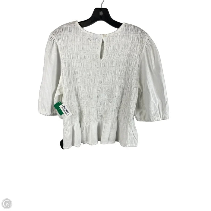 Top Long Sleeve By Old Navy In White, Size: Xl
