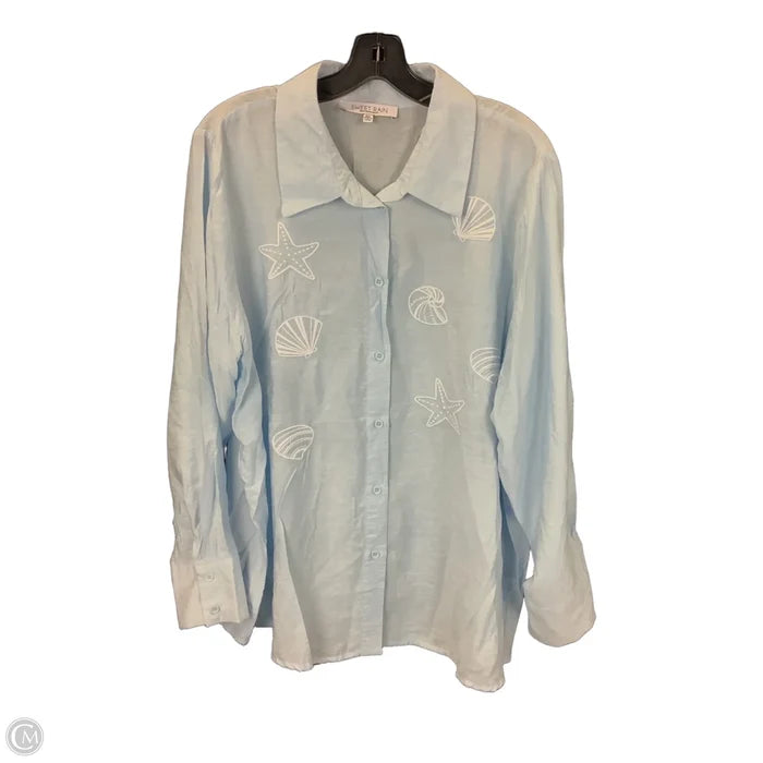 Top Long Sleeve By Sweet Rain In Blue, Size: 2x