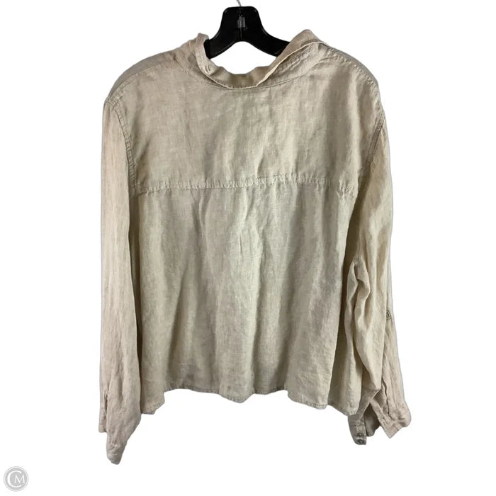 Top Long Sleeve By Tahari In Beige, Size: 2x