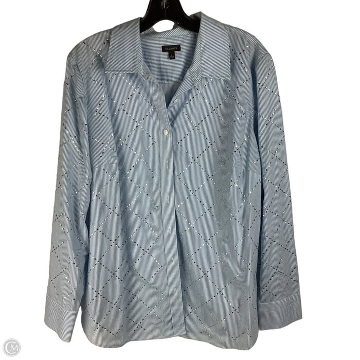 Top Long Sleeve By Talbots In Blue, Size: L