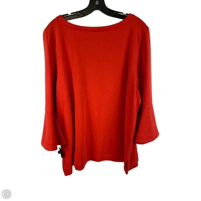 Top Long Sleeve By Tommy Bahama In Red, Size: Xl