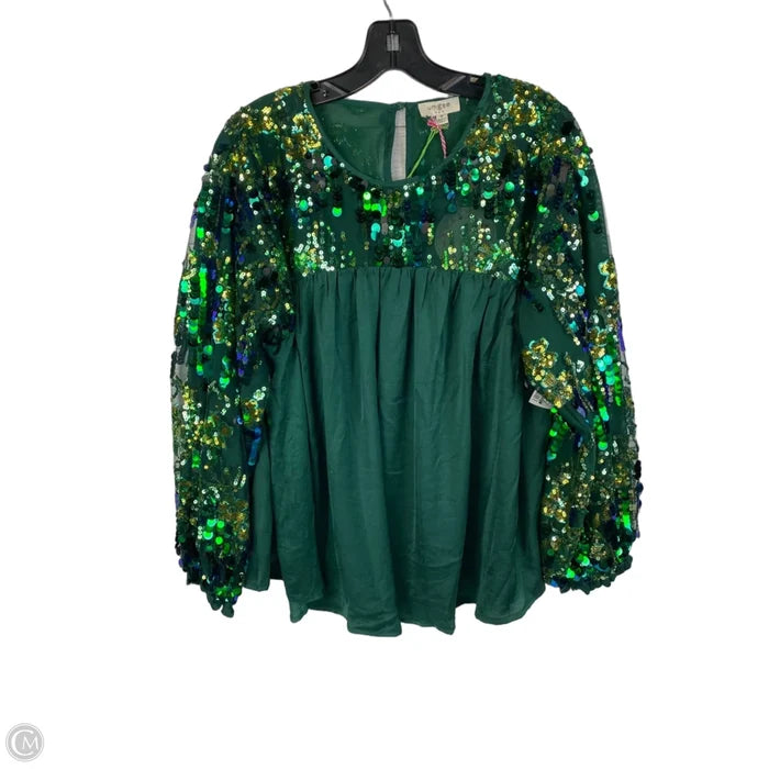 Top Long Sleeve By Umgee In Green, Size: M