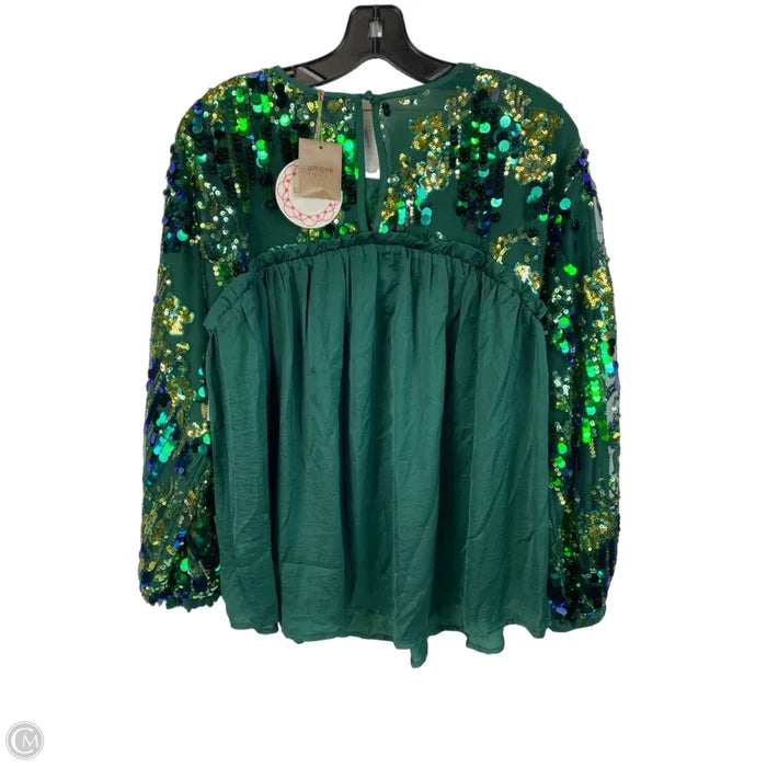 Top Long Sleeve By Umgee In Green, Size: M