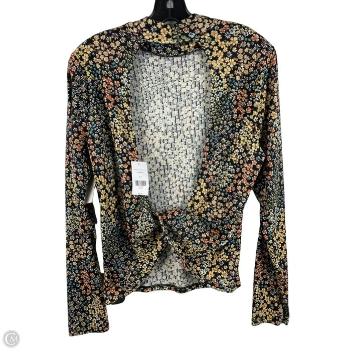 Top Long Sleeve By Willow & Root In Floral Print, Size: L