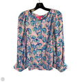 Top Long Sleeve Designer By Lilly Pulitzer In Blue & Pink, Size: S