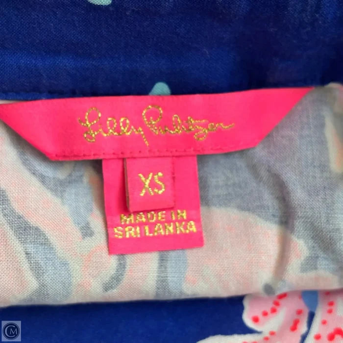 Top Long Sleeve Designer By Lilly Pulitzer In Blue & Pink, Size: Xs