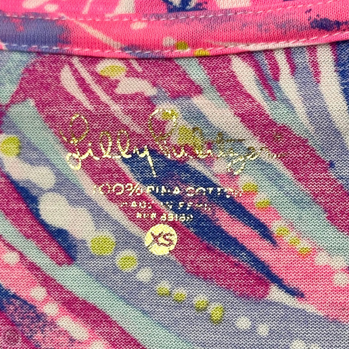 Top Long Sleeve Designer By Lilly Pulitzer In Pink & Purple, Size: Xs
