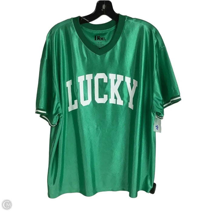 Top Short Sleeve Basic By Clothes Mentor In Green, Size: XL