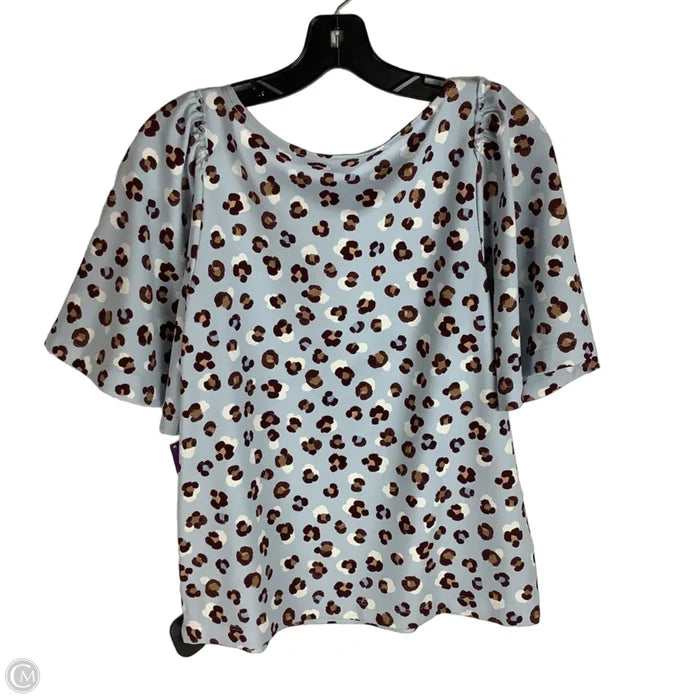 Top Short Sleeve By Ann Taylor In Animal Print, Size: S