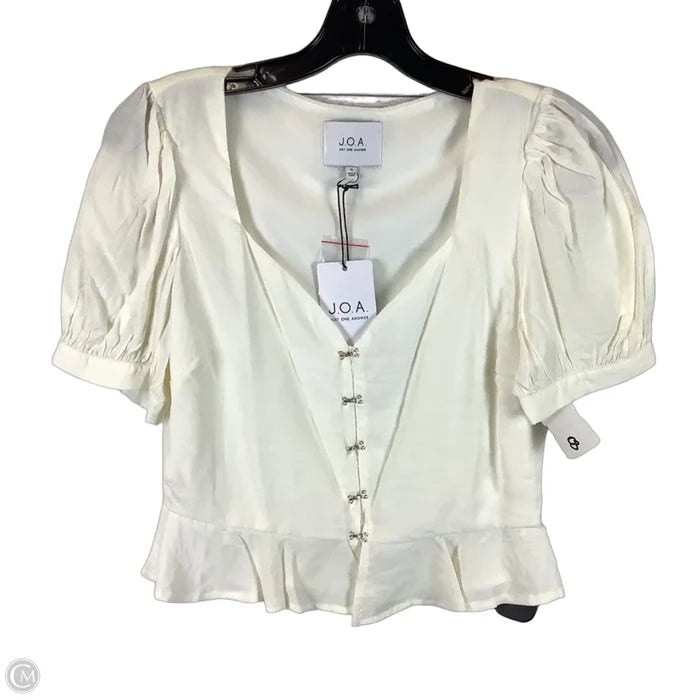 Top Short Sleeve By Cmb In Cream, Size: S