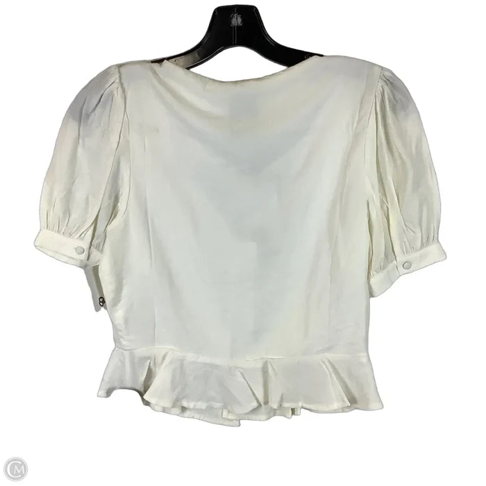 Top Short Sleeve By Cmb In Cream, Size: S