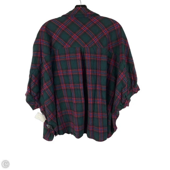 Top Short Sleeve By Entro In Plaid Pattern, Size: M