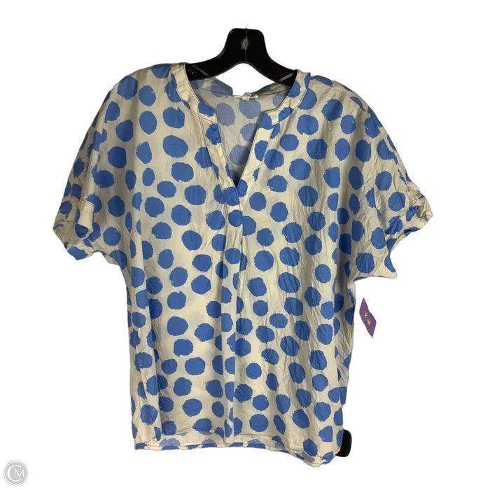 Top Short Sleeve By Jodifl In Blue, Size: S