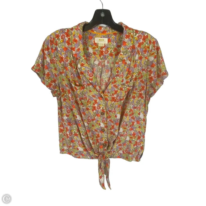 Top Short Sleeve By Maeve In Floral Print, Size: 10