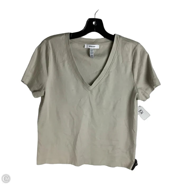 Top Short Sleeve By Spanx In Taupe, Size: M