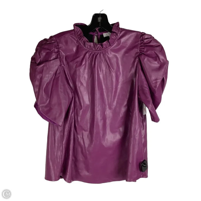 Top Short Sleeve By Thml In Purple, Size: L