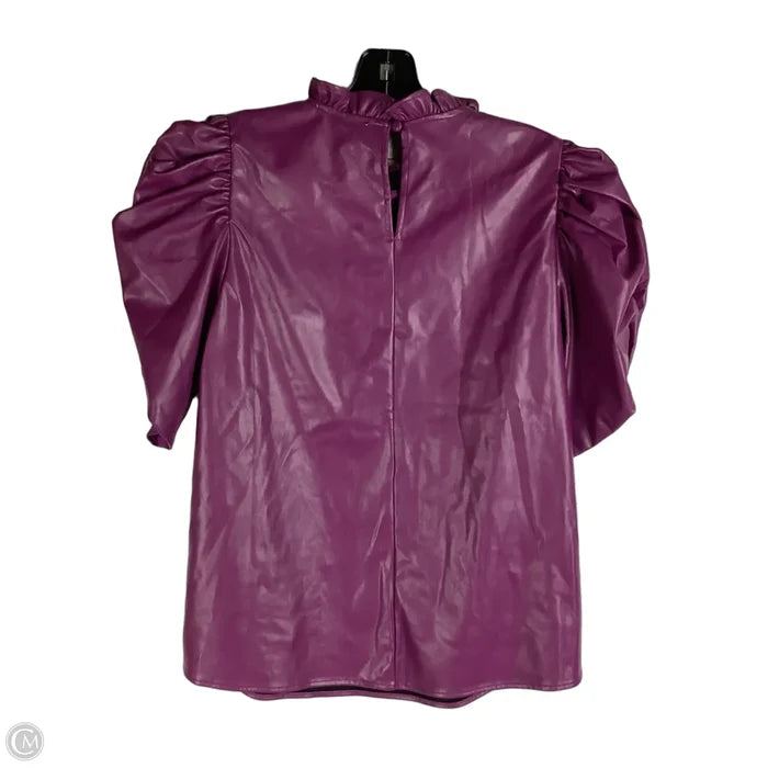 Top Short Sleeve By Thml In Purple, Size: L
