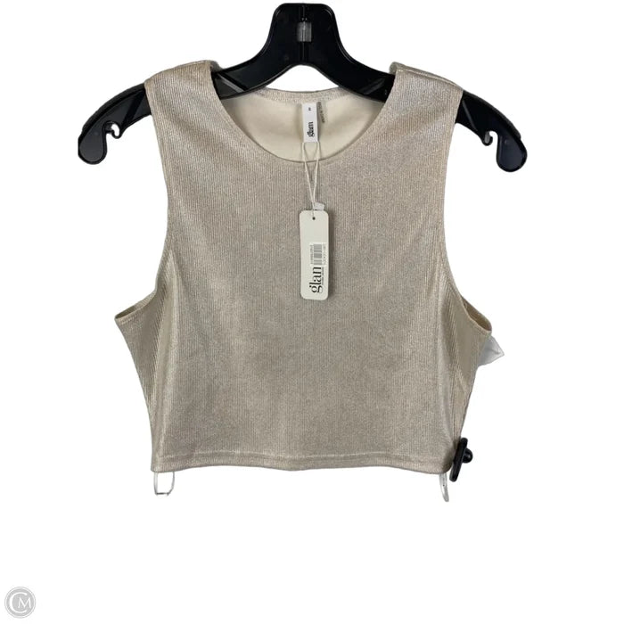 Top Sleeveless By Glam In Gold, Size: S