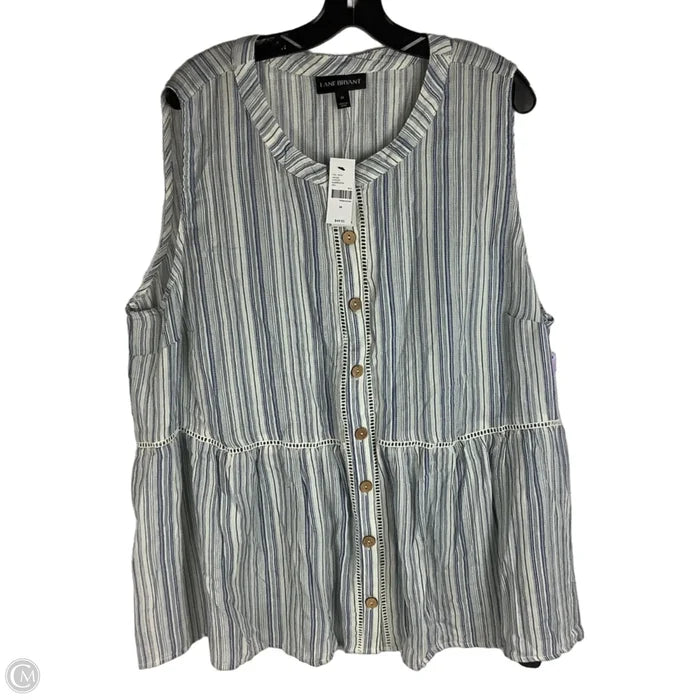 Top Sleeveless By Lane Bryant In Striped Pattern, Size: 2x (24)