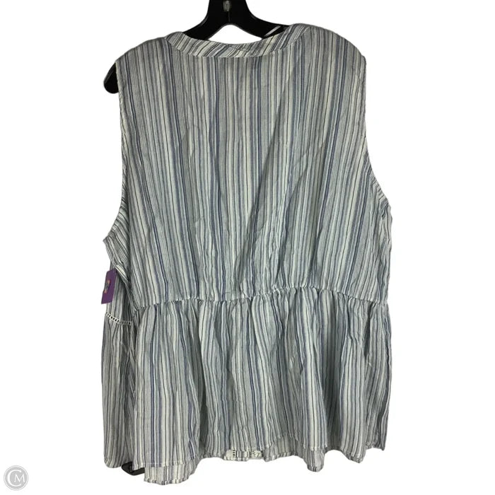 Top Sleeveless By Lane Bryant In Striped Pattern, Size: 2x (24)