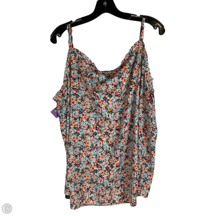 Top Sleeveless By Loft In Floral Print, Size: 20